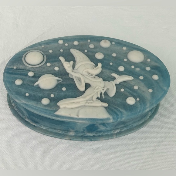 Vintage Disneyland Mickey Mouse Fantasia Stone Jewelry Box 9½ x 6½